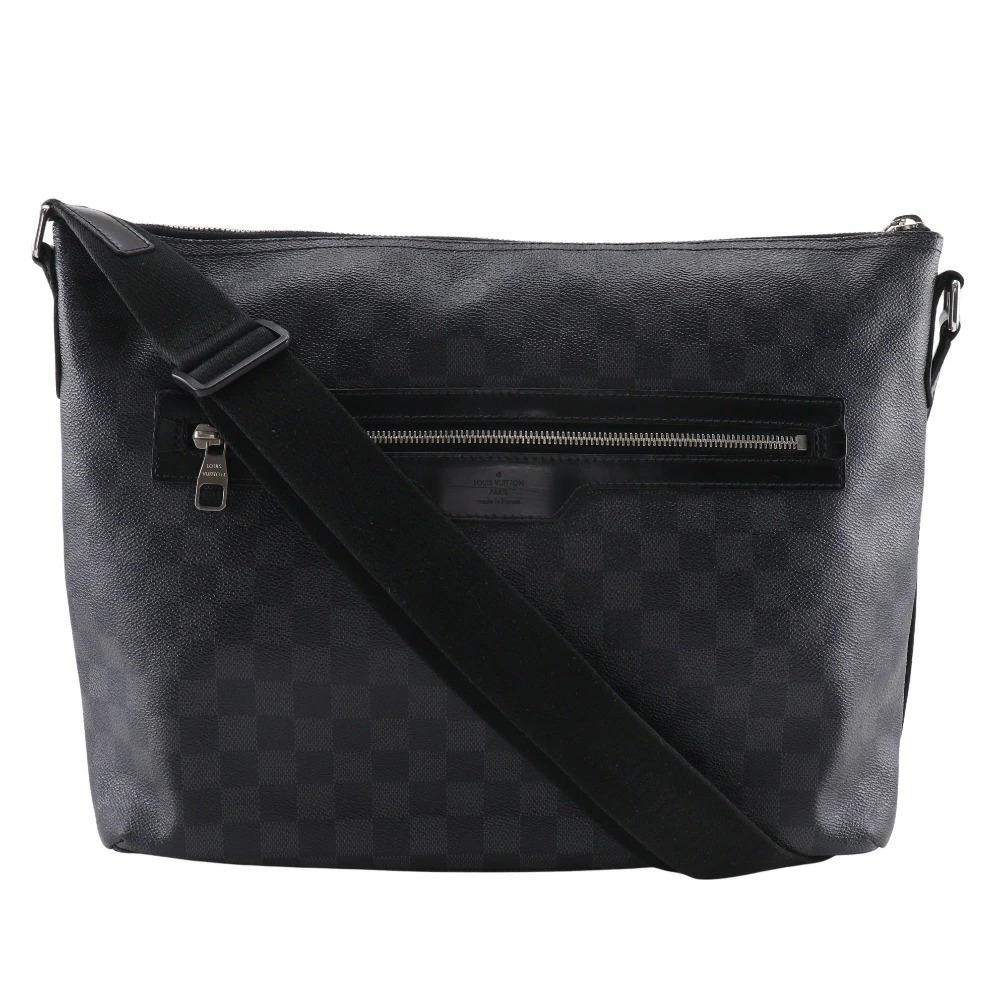 Louis Vuitton Mick Shoulder Bag Damier Graphite Black Black Crossbody Zipper